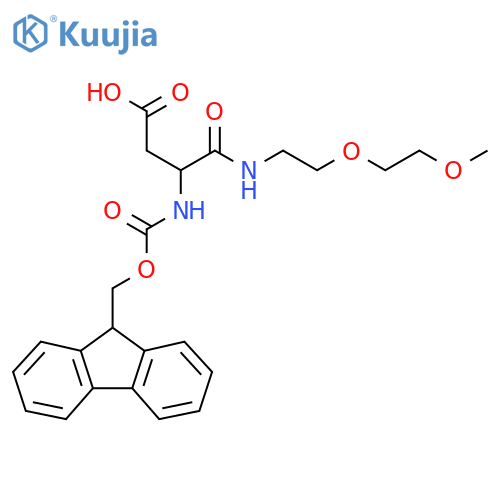 3-({(9H-fluoren-9-yl)methoxycarbonyl}amino)-3-{2-(2-methoxyethoxy)ethylcarbamoyl}propanoic acid structure