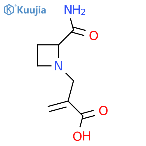 2-(2-carbamoylazetidin-1-yl)methylprop-2-enoic acid structure