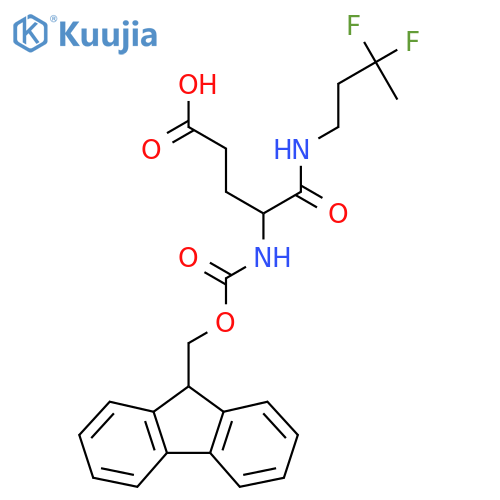 4-(3,3-difluorobutyl)carbamoyl-4-({(9H-fluoren-9-yl)methoxycarbonyl}amino)butanoic acid structure