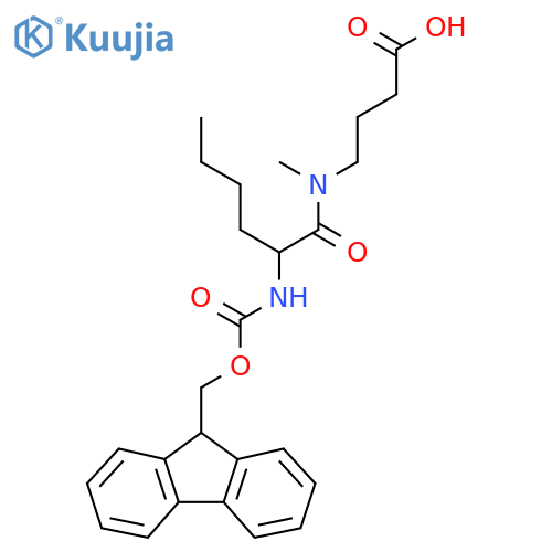 4-[2-({[(9H-fluoren-9-yl)methoxy]carbonyl}amino)-N-methylhexanamido]butanoic acid structure