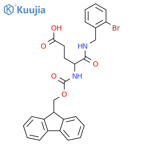 4-{(2-bromophenyl)methylcarbamoyl}-4-({(9H-fluoren-9-yl)methoxycarbonyl}amino)butanoic acid structure
