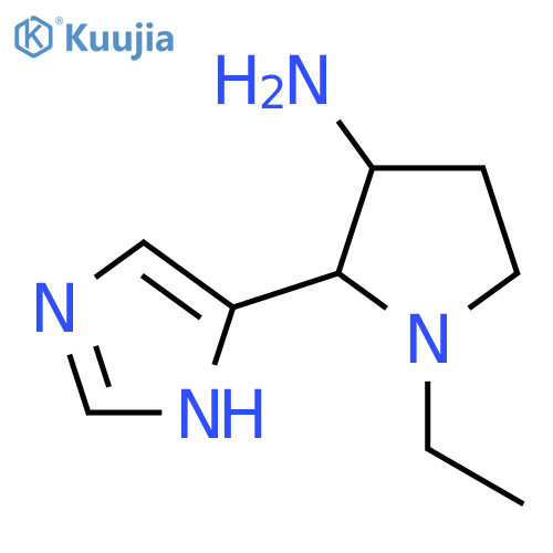 1-ethyl-2-(1H-imidazol-5-yl)pyrrolidin-3-amine structure