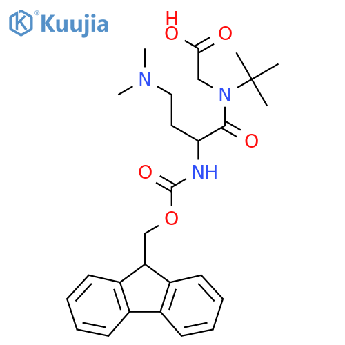 2-N-tert-butyl-4-(dimethylamino)-2-({(9H-fluoren-9-yl)methoxycarbonyl}amino)butanamidoacetic acid structure