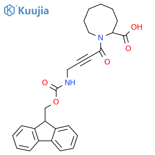 1-4-({(9H-fluoren-9-yl)methoxycarbonyl}amino)but-2-ynoylazocane-2-carboxylic acid structure
