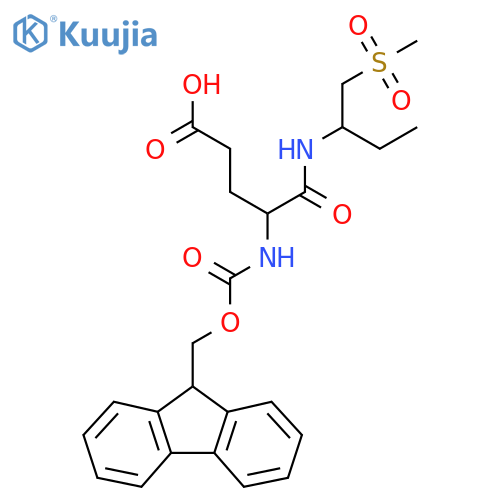 4-({(9H-fluoren-9-yl)methoxycarbonyl}amino)-4-(1-methanesulfonylbutan-2-yl)carbamoylbutanoic acid structure