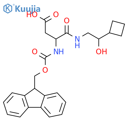 3-(2-cyclobutyl-2-hydroxyethyl)carbamoyl-3-({(9H-fluoren-9-yl)methoxycarbonyl}amino)propanoic acid structure