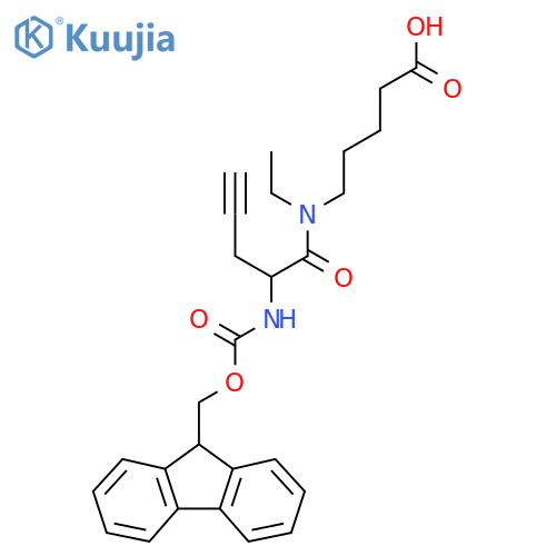 5-N-ethyl-2-({(9H-fluoren-9-yl)methoxycarbonyl}amino)pent-4-ynamidopentanoic acid structure