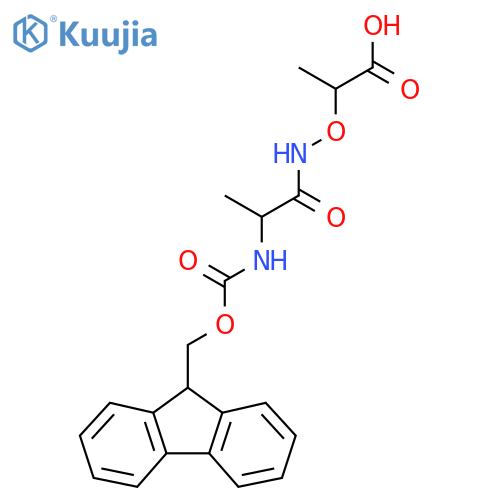 2-{2-({(9H-fluoren-9-yl)methoxycarbonyl}amino)propanamidooxy}propanoic acid structure