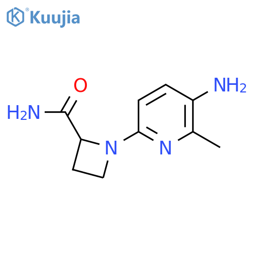 1-(5-amino-6-methylpyridin-2-yl)azetidine-2-carboxamide structure