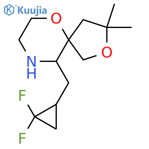10-(2,2-difluorocyclopropyl)methyl-3,3-dimethyl-2,6-dioxa-9-azaspiro4.5decane structure