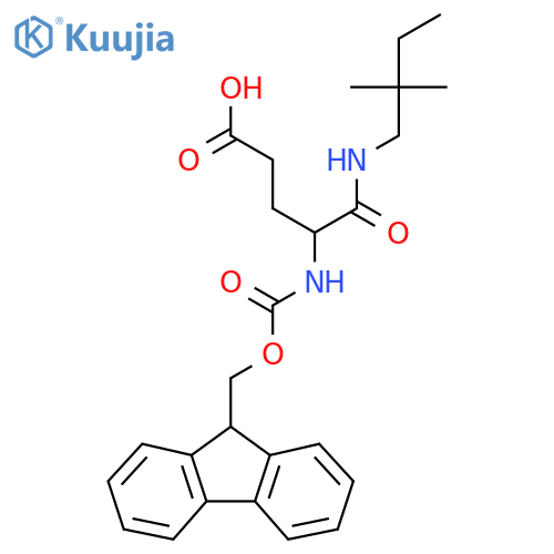 4-(2,2-dimethylbutyl)carbamoyl-4-({(9H-fluoren-9-yl)methoxycarbonyl}amino)butanoic acid structure