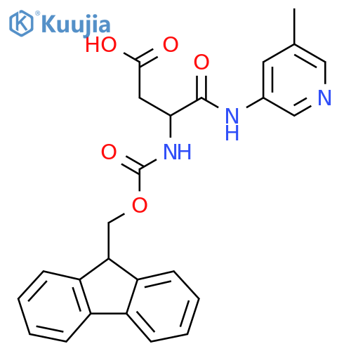 3-({(9H-fluoren-9-yl)methoxycarbonyl}amino)-3-(5-methylpyridin-3-yl)carbamoylpropanoic acid structure