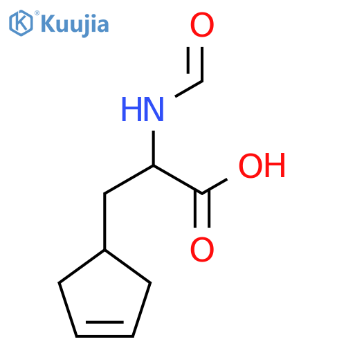 3-(cyclopent-3-en-1-yl)-2-formamidopropanoic acid structure
