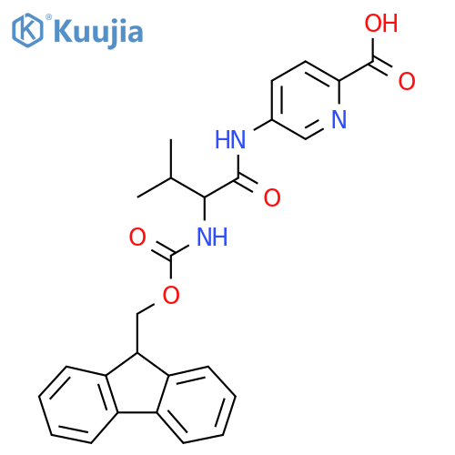 5-2-({(9H-fluoren-9-yl)methoxycarbonyl}amino)-3-methylbutanamidopyridine-2-carboxylic acid structure