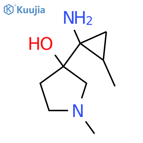 3-(1-amino-2-methylcyclopropyl)-1-methylpyrrolidin-3-ol structure