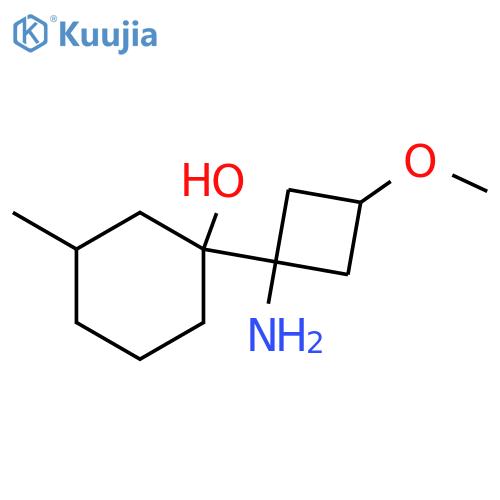 1-(1-amino-3-methoxycyclobutyl)-3-methylcyclohexan-1-ol structure