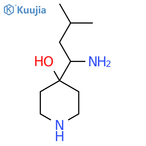 4-(1-amino-3-methylbutyl)piperidin-4-ol structure