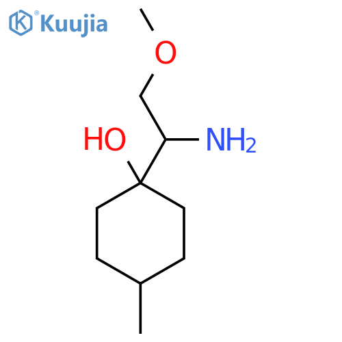 1-(1-Amino-2-methoxyethyl)-4-methylcyclohexan-1-ol structure