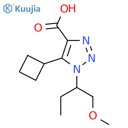 5-cyclobutyl-1-(1-methoxybutan-2-yl)-1H-1,2,3-triazole-4-carboxylic acid structure