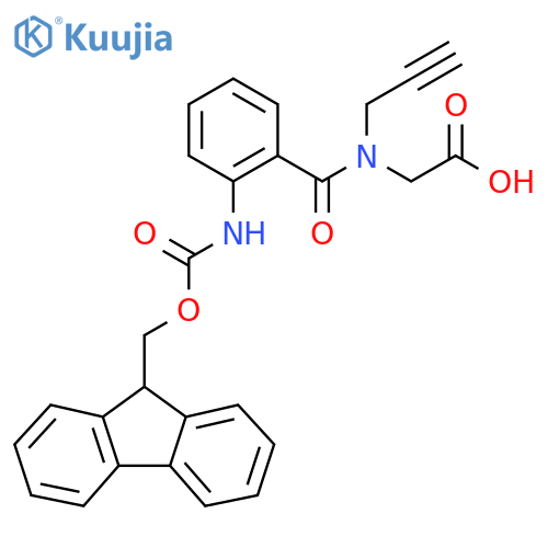 2-{1-2-({(9H-fluoren-9-yl)methoxycarbonyl}amino)phenyl-N-(prop-2-yn-1-yl)formamido}acetic acid structure