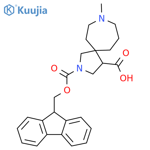 2-{(9H-fluoren-9-yl)methoxycarbonyl}-8-methyl-2,8-diazaspiro4.6undecane-4-carboxylic acid structure