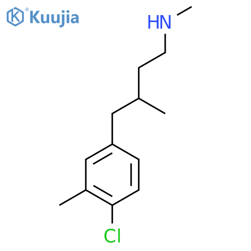 4-(4-chloro-3-methylphenyl)-3-methylbutyl(methyl)amine structure
