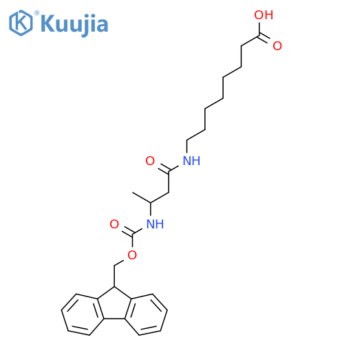 8-3-({(9H-fluoren-9-yl)methoxycarbonyl}amino)butanamidooctanoic acid structure