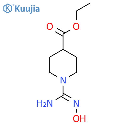ethyl 1-(N-hydroxycarbamimidoyl)piperidine-4-carboxylate structure