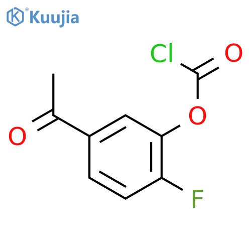 5-acetyl-2-fluorophenyl chloroformate structure