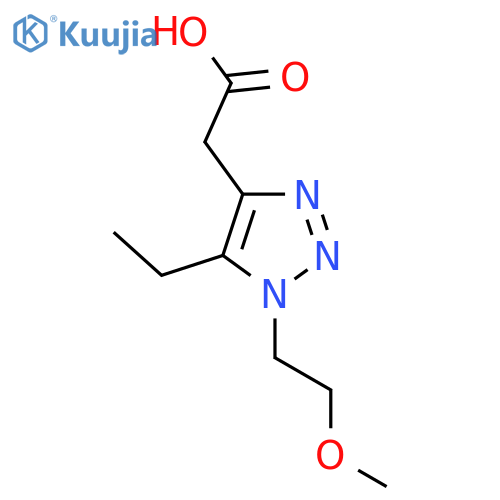 2-5-ethyl-1-(2-methoxyethyl)-1H-1,2,3-triazol-4-ylacetic acid structure