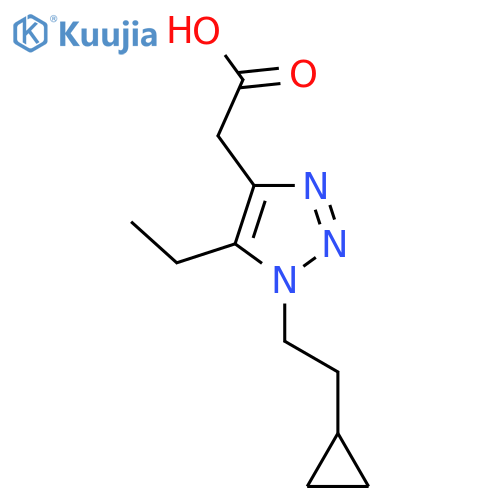 2-1-(2-cyclopropylethyl)-5-ethyl-1H-1,2,3-triazol-4-ylacetic acid structure