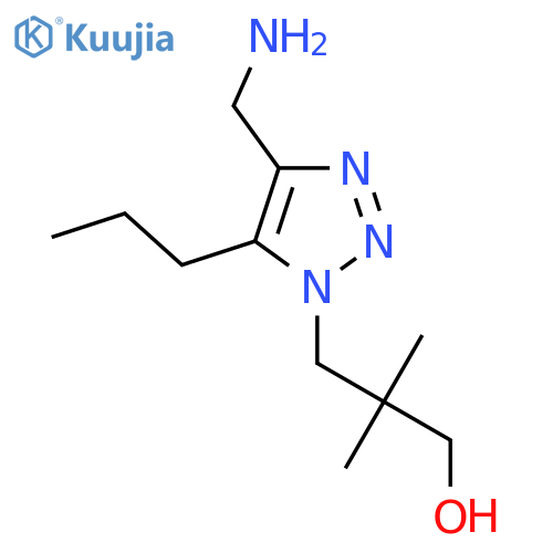 3-4-(aminomethyl)-5-propyl-1H-1,2,3-triazol-1-yl-2,2-dimethylpropan-1-ol structure