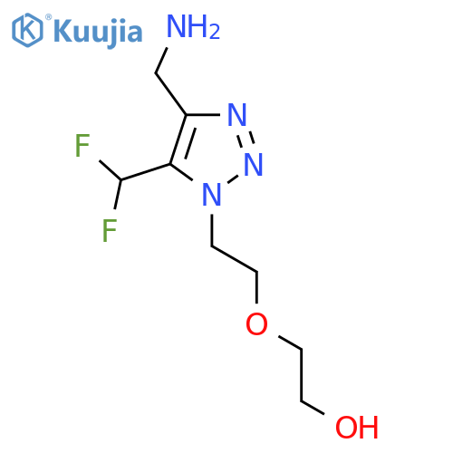 2-{2-4-(aminomethyl)-5-(difluoromethyl)-1H-1,2,3-triazol-1-ylethoxy}ethan-1-ol structure