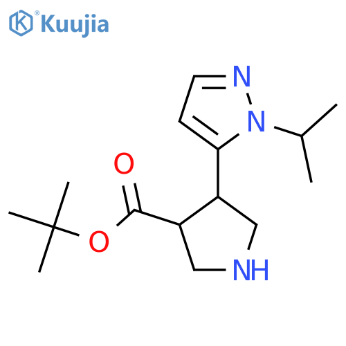 tert-butyl 4-1-(propan-2-yl)-1H-pyrazol-5-ylpyrrolidine-3-carboxylate structure
