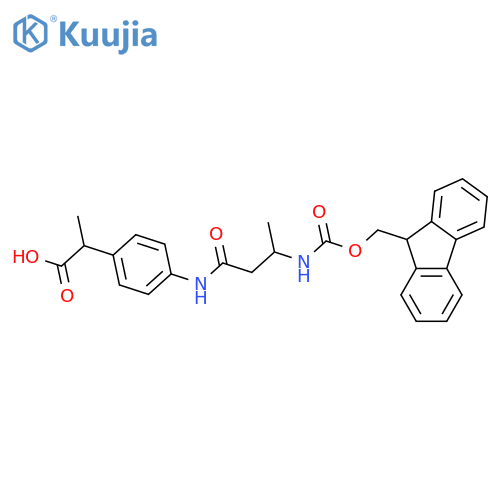 2-{4-3-({(9H-fluoren-9-yl)methoxycarbonyl}amino)butanamidophenyl}propanoic acid structure