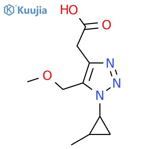 2-5-(methoxymethyl)-1-(2-methylcyclopropyl)-1H-1,2,3-triazol-4-ylacetic acid structure