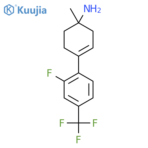 4-2-fluoro-4-(trifluoromethyl)phenyl-1-methylcyclohex-3-en-1-amine structure