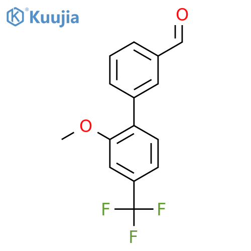 3-2-methoxy-4-(trifluoromethyl)phenylbenzaldehyde structure