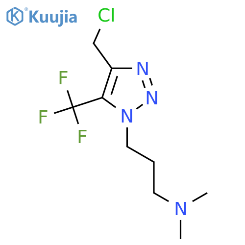 {3-4-(chloromethyl)-5-(trifluoromethyl)-1H-1,2,3-triazol-1-ylpropyl}dimethylamine structure