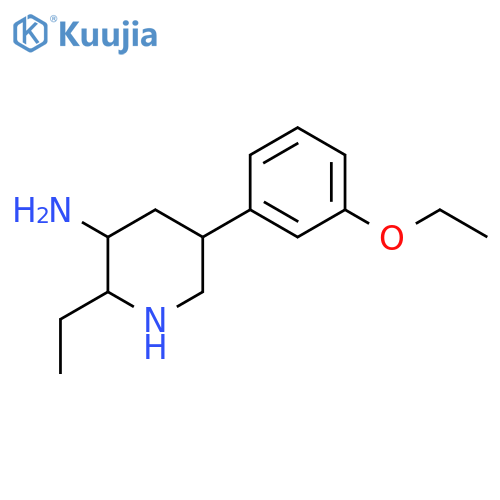 5-(3-ethoxyphenyl)-2-ethylpiperidin-3-amine structure