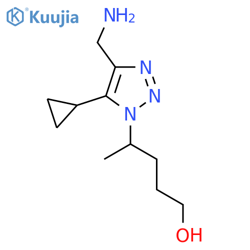 4-4-(aminomethyl)-5-cyclopropyl-1H-1,2,3-triazol-1-ylpentan-1-ol structure