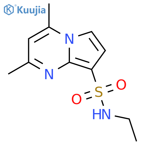 N-ethyl-2,4-dimethylpyrrolo1,2-apyrimidine-8-sulfonamide structure