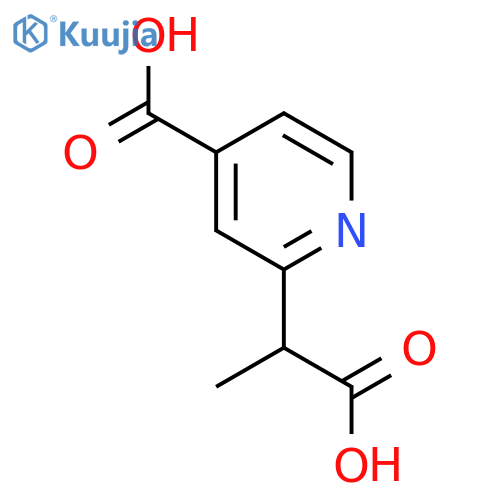 2-(1-carboxyethyl)pyridine-4-carboxylic acid structure