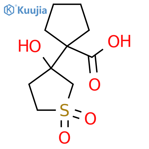 1-(3-Hydroxy-1,1-dioxo-1lambda6-thiolan-3-yl)cyclopentane-1-carboxylic acid structure