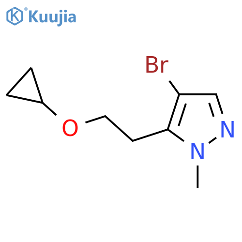 4-bromo-5-(2-cyclopropoxyethyl)-1-methyl-1H-pyrazole structure