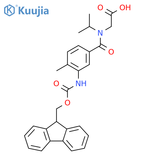 2-{1-3-({(9H-fluoren-9-yl)methoxycarbonyl}amino)-4-methylphenyl-N-(propan-2-yl)formamido}acetic acid structure
