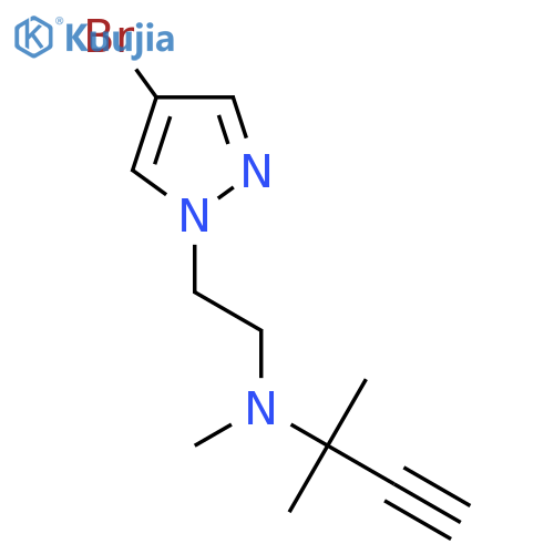 2-(4-bromo-1H-pyrazol-1-yl)ethyl(methyl)(2-methylbut-3-yn-2-yl)amine structure