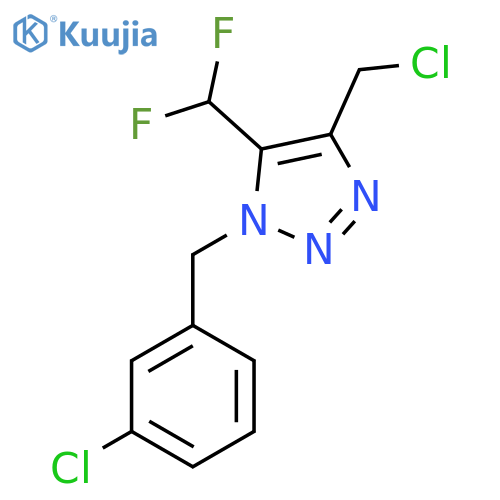 4-(chloromethyl)-1-(3-chlorophenyl)methyl-5-(difluoromethyl)-1H-1,2,3-triazole structure