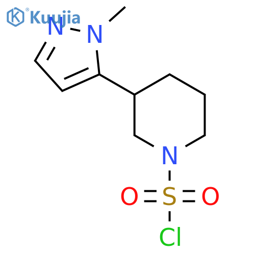3-(1-methyl-1H-pyrazol-5-yl)piperidine-1-sulfonyl chloride structure