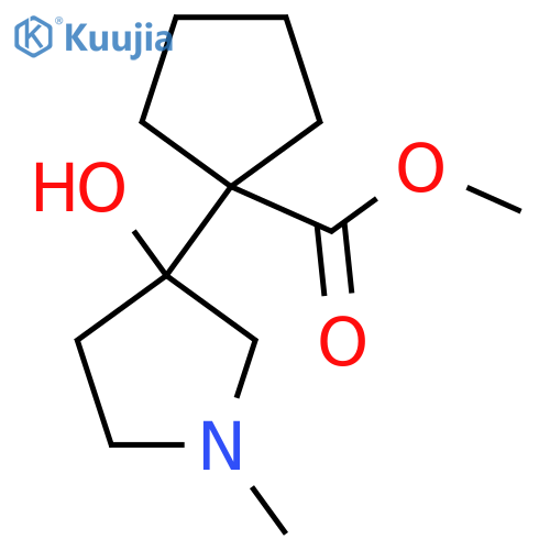Methyl 1-(3-hydroxy-1-methylpyrrolidin-3-yl)cyclopentane-1-carboxylate structure